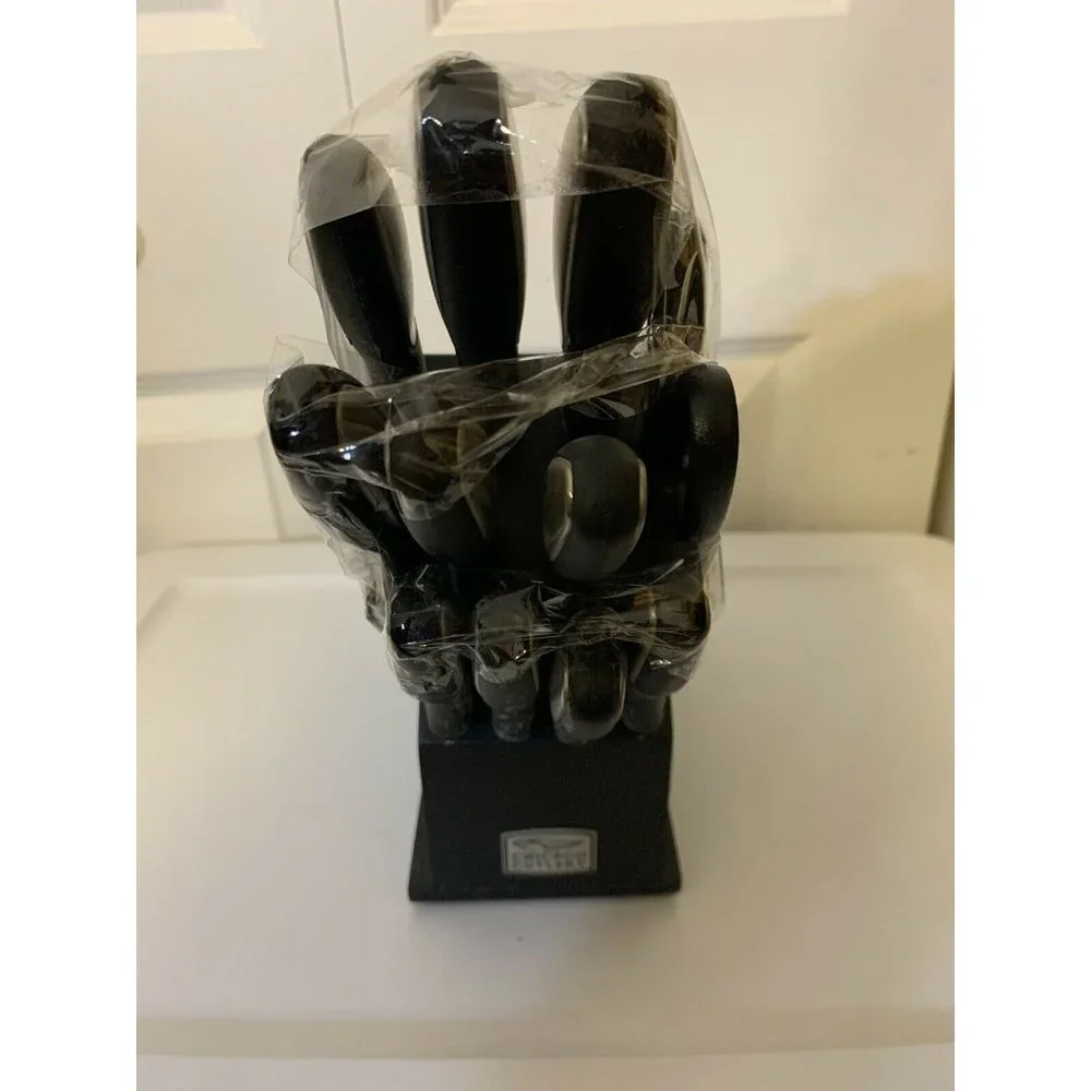 11-Piece‎ CHICAGO CUTLERY KNIFE SET & STURDY STORAGE BLOCK black